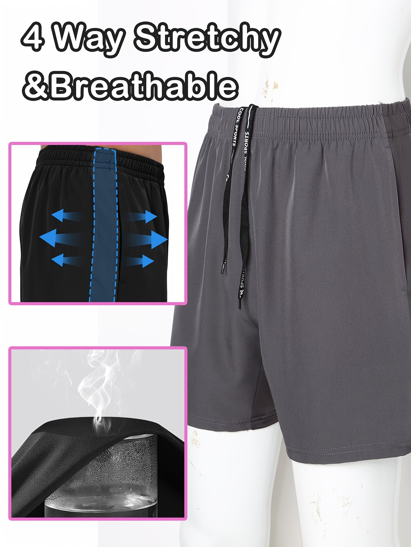 4 Pack Gym Shorts Suitable For Both Men And Women - 5'' Quick Dry Athletic Workout Running Shorts For Casual Basketball With Zipper Pockets