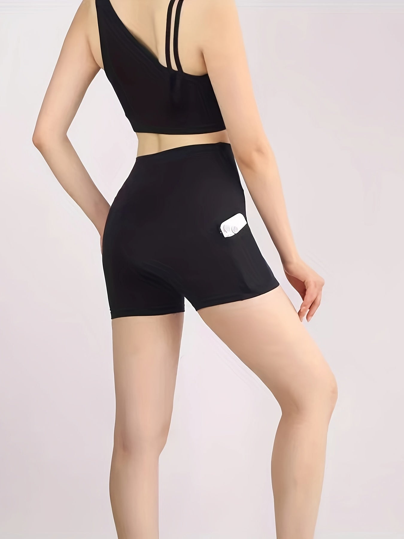 3pcs Set Of 3-inch Leggings with Leggings, High Waisted Yoga And Fitness Pants, Waist Cinching And Hip Lifting with Pockets, Cycling Shorts, Yoga Shorts, Sports Shorts, Pants