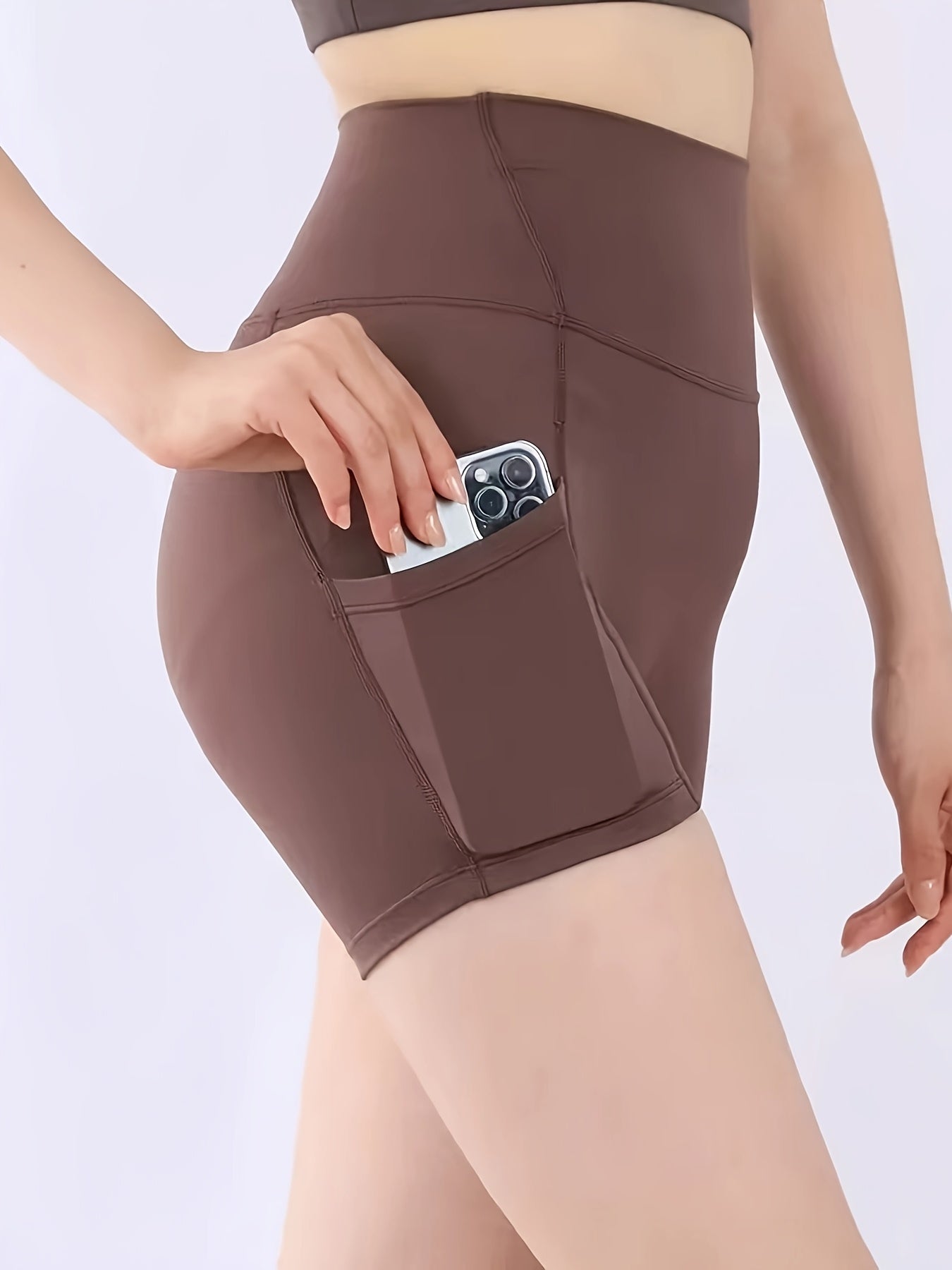 3pcs Set Of 3-inch Leggings with Leggings, High Waisted Yoga And Fitness Pants, Waist Cinching And Hip Lifting with Pockets, Cycling Shorts, Yoga Shorts, Sports Shorts, Pants